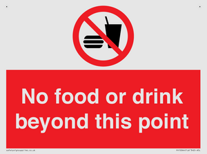 No food or drink beyond this point